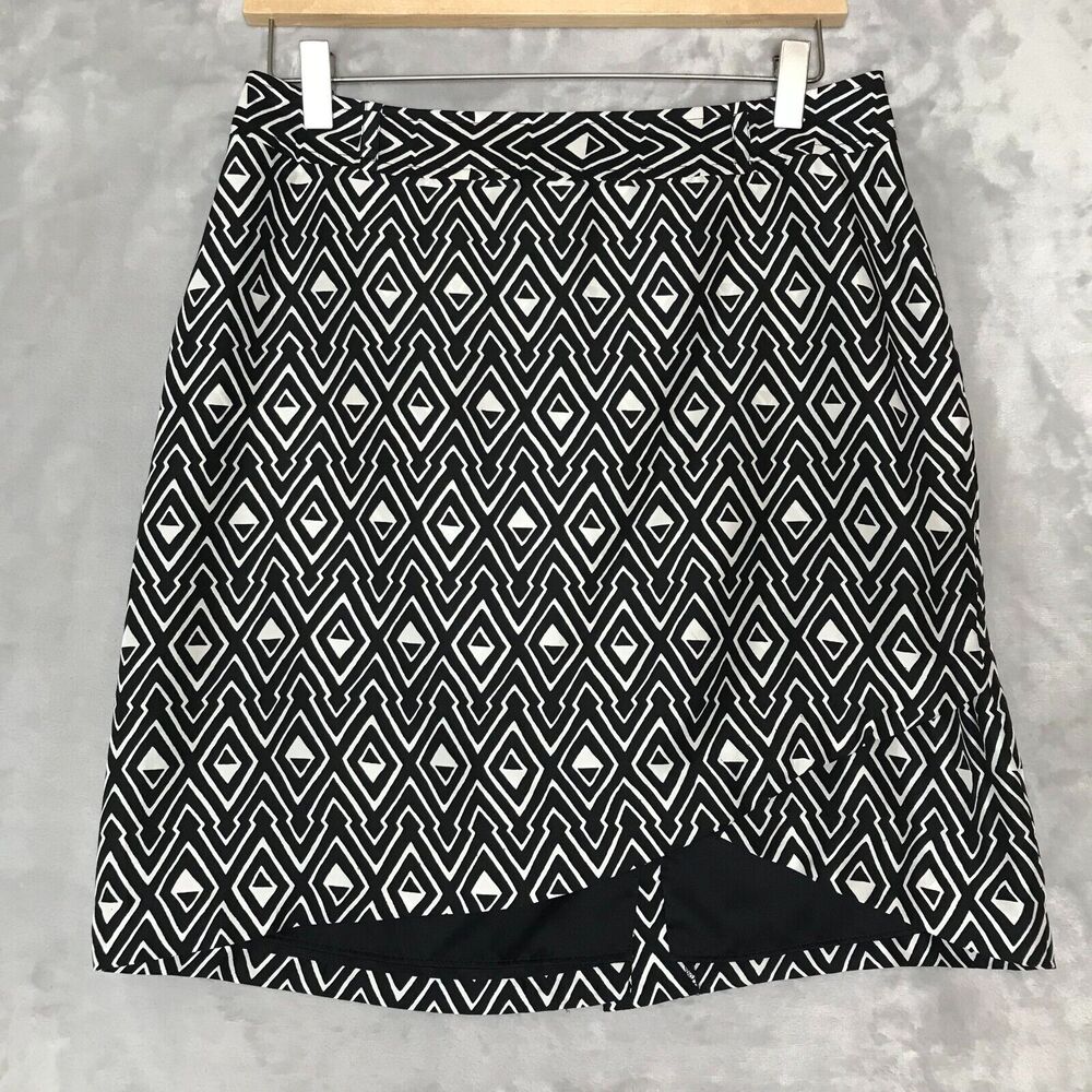 White House Black Market Skirt Womens 4 Silk Faux Wrap Front Lined Career Pencil - Picture 1 of 11